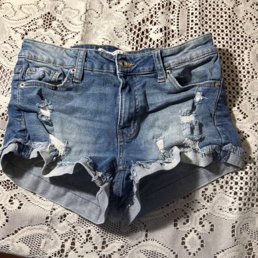 Celebrity Pink The Honey Distressed Denim Cutoff Shorts Women Size 3 26